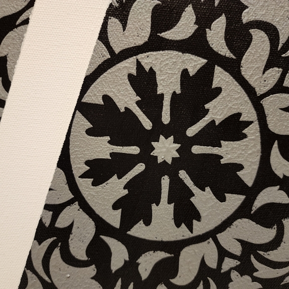 HANDCRAFTED Artwork HANDPAINTED Painting Abstract Mandela Art 18x36 Canvas Decor - Picture 5 of 9